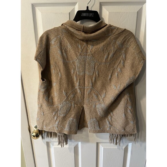 Anthropologie Angel Of The North Fringe Sweater Knit Cardigan Sz S Wool Blend - Picture 5 of 7
